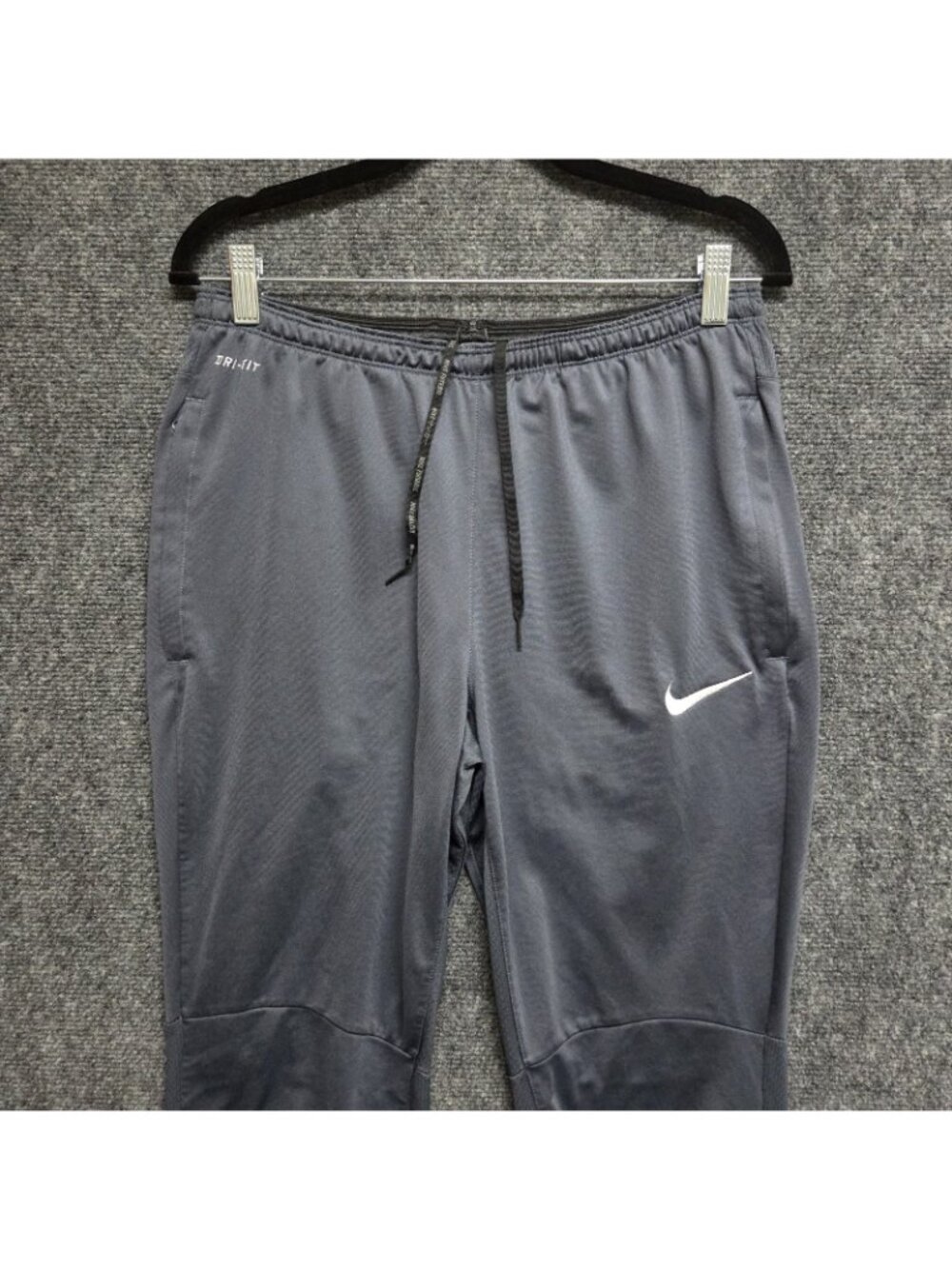 Nike Squad Strike Tech Pants Mens Medium Gray Dri-Fit Training Ankle Zip 619235 - Picture 2 of 12